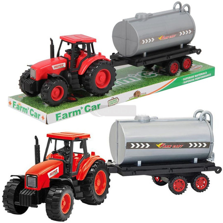 Traktor z przyczepą cysterna