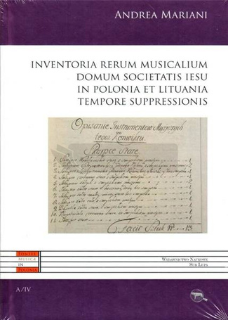 Inventoria Rerum Musicalium Domum Societatis..