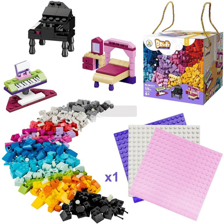 Klocki 520 elementów + podstawa