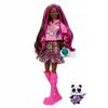LALKA BARBIE EXTRA 19 w stroju pop punk + PANDA HKP93