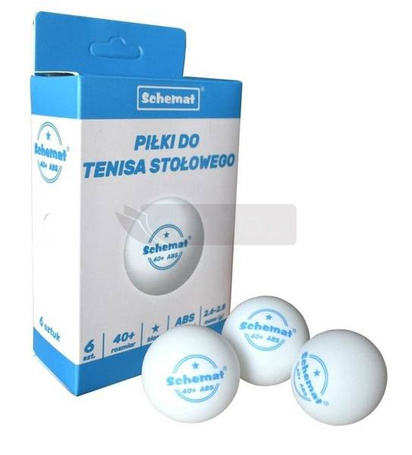 Piłki do tenisa stołowego 40+ ABS 6szt