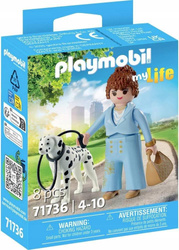PLAYMOBIL MY LIFE 71736 KOBIETA Z DALMATYŃCZYKIEM zestaw dla dzieci 4+