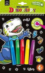 Dotykaj i koloruj Welurowe kolorowanki Dinozaury