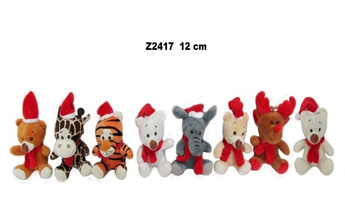 Zwierzęta świąteczne 12cm MIX