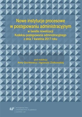 Nowe instytucje procesowe w postępowaniu...