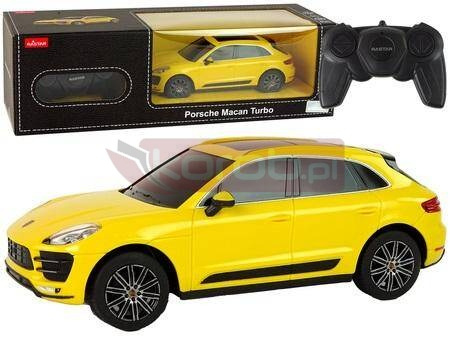 Auto R/C Porsche Macan Turbo Rastar 1:24 żółte