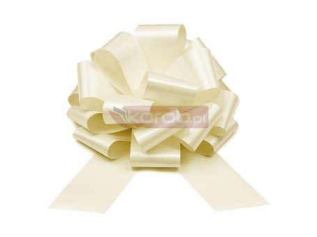 Kokarda dekoracyjna DIY złamana biel 30cm
