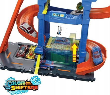 HOT WHEELS ZESTAW MYJNIA ODJAZDOWE ZAKRĘTY Colour Shifters HTN80