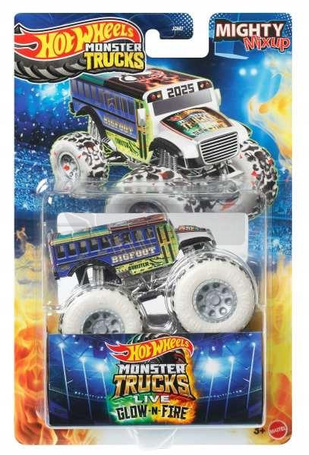 HOT WHEELS MONSTER TRUCK LIVE GLOV & FIRE pojazd MIGHTY MIXUP JCH47