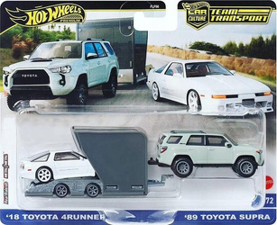 HOT WHEELS Team Transport #72 HRV37 '89 Toyota Supra & '18 Toyota 4Runner