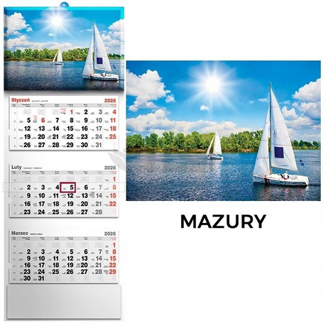 Kalendarz 2026 tródzielny mazury