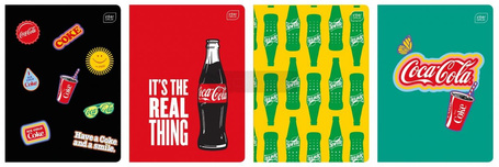 Zeszyt A5/32K trzylinia Mat+UV Coca Cola (10szt)