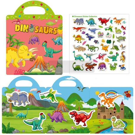 Książeczka z naklejkami - dinozaury