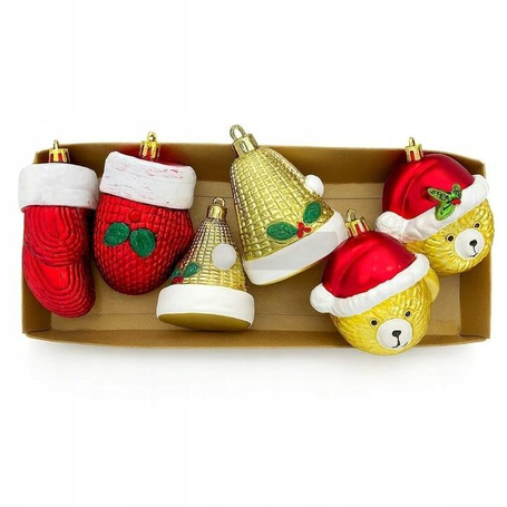 Bombki na choinkę 6szt Rękawice, Dzwon