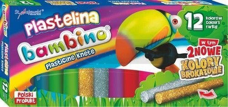 Plastelina 12 kolorów BAMBINO