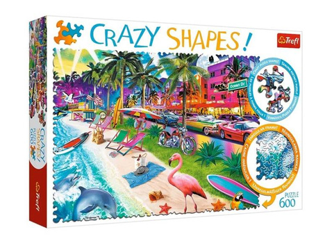 Puzzle 600 Crazy Shapes Plaża w Miami TREFL