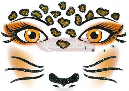 Naklejka Face Art Leopard
