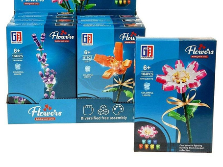 Klocki kwiaty ze światłem MIX