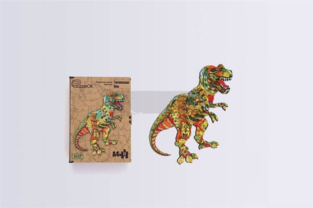 Puzzle drewniane eko 72 Tyranozaur rex A4