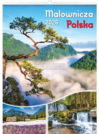 Kalendarz 2026 wieloplanszowy malownicza Polska