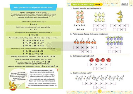 Tabliczka mnożenia. Karty pracy w szkole i w domu