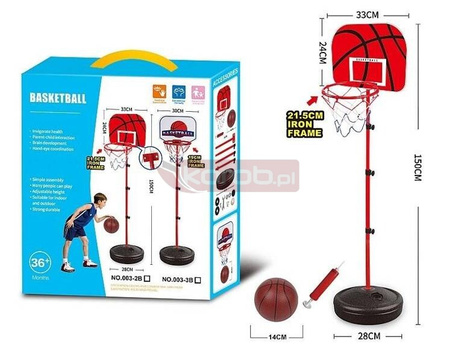 Zestaw do gry w koszykówkę z piłką 14cm