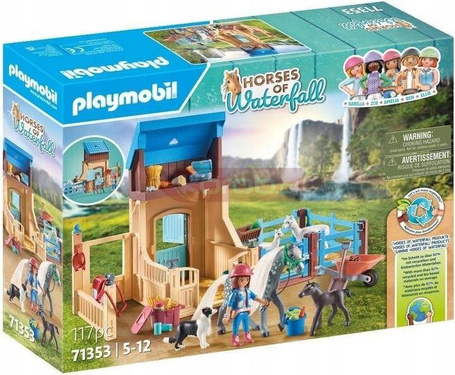 PLAYMOBIL HORSES OF WATERFALL 71353 AMELIA I WHISPERS Z BOKSEM STAJENNYM