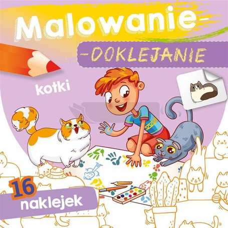 Malowanie-doklejanie. Kotki