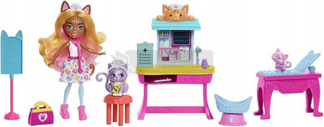 ENCHANTIMALS LALKA DR CARLIN CAT gabinet lekarski HLH22