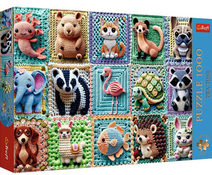 Puzzle 1000 Szydełkowe zwierzątka TREFL