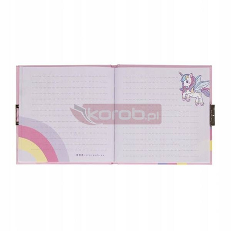 JEDNOROŻEC UNICORN PAMIĘTNIK NOTES zamykany na kłódkę dla dziewczynki 8470