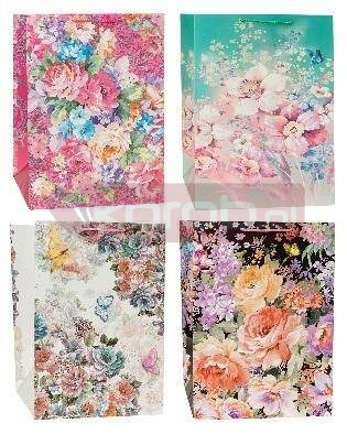 Torebka ozdobna 51x72x18cm szerokie dno mix