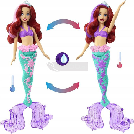 DISNEY PRINCESS MAŁA SYRENKA ARIELKA lalka syrenka zmienia kolor HLW00