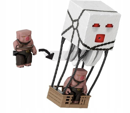 MINECRAFT MOVIE figurka filmowa ATAKUJĄCY GHAST, PIGLIN WOJOWNIK, akcesoria JFB69