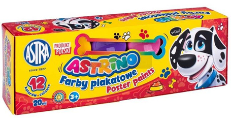 Farby plakatowe 12 kolorów Astrino ASTRA