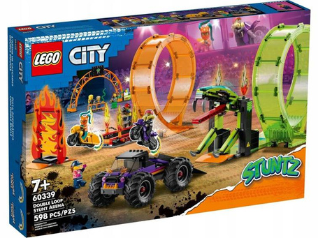 LEGO City 60339 Kaskaderska arena z dwoma pętlami