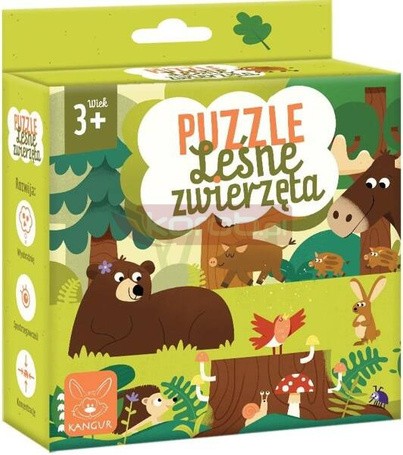 Puzzle Leśne Zwierzęta 3+