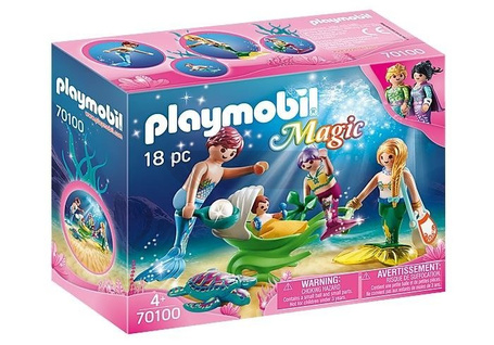 Playmobil 70100 Rodzina syrenek z wózkiem z muszli