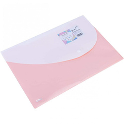 Teczka kopertowa na zatrzask PP Macaron róż DELI