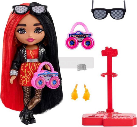 LALKA BARBIE EXTRA MINIS sukienka płomienie HKP88