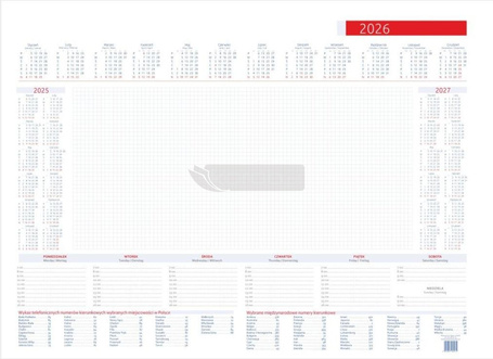 Kalendarz 2026 Biuwar B3 (52 karty)