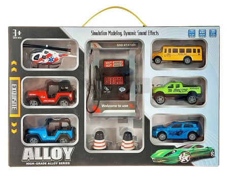 Zestaw aut metalowych z dźwiękiem 33,5x22,5x6cm
