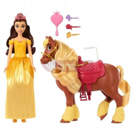 DISNEY LALKA KSIĘŻNICZKA BELLA z pięknym koniem Phillippe JBG01