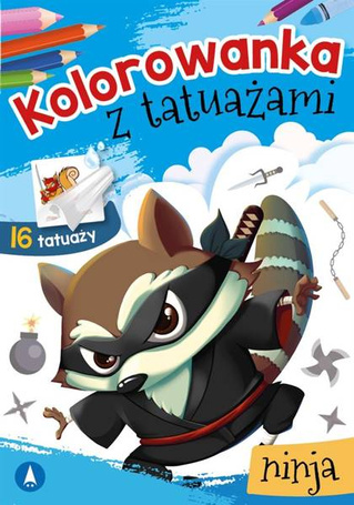 Kolorowanka z tatuażami. Ninja