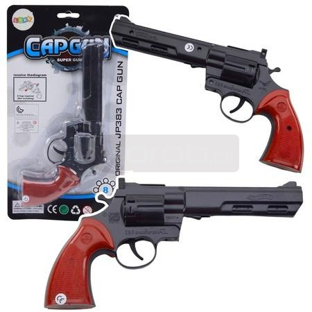 Rewolwer na kapiszony z dźwiękiem strzału czarny