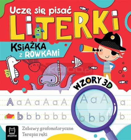 Uczę się pisać literki Książka z rowkami Wzory 3D