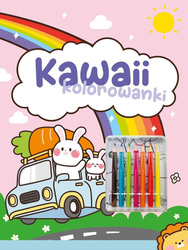 Kawaii kolorowanki różowa