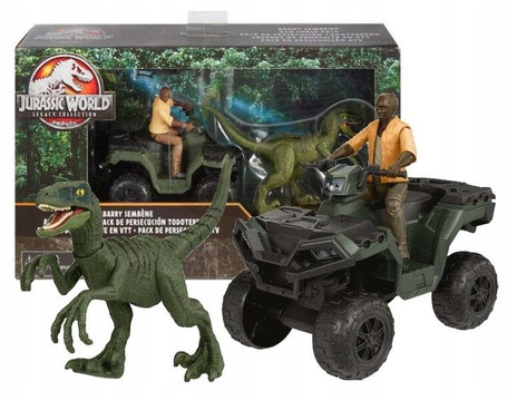 JURASSIC WORLD LEGACY COLLECTION DINOZAUR Velociraptor, Quad ATV, Barry HTP62