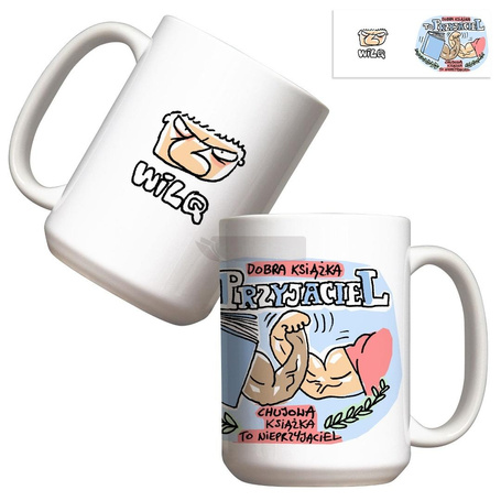 Kubek - Wilq Dobra książka to przyjaciel 440ml
