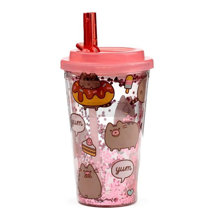 Kubek z słomką i pokrywką Pusheen Foodie